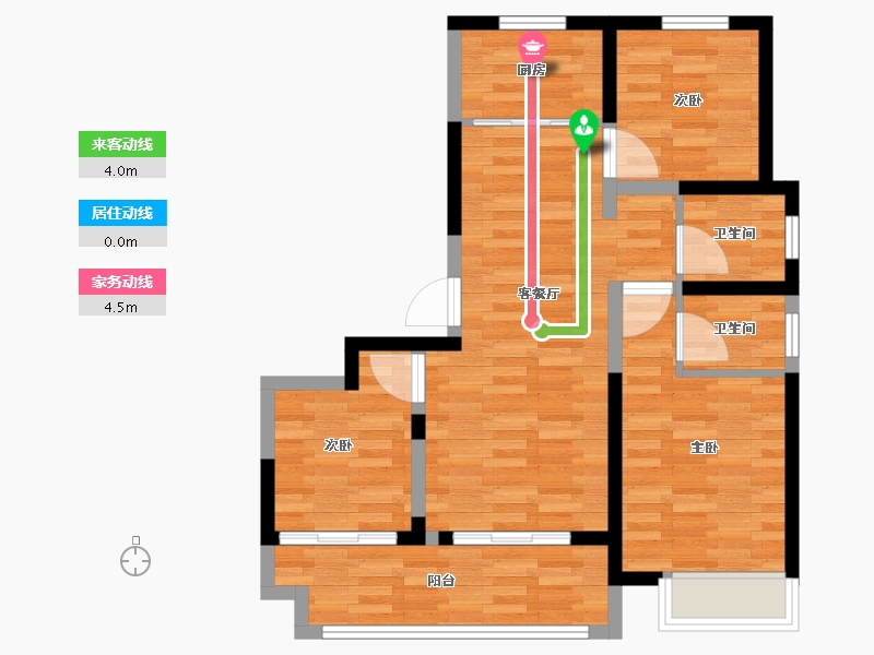 山西省-临汾市-华康水岸丨玺悦-71.06-户型库-动静线