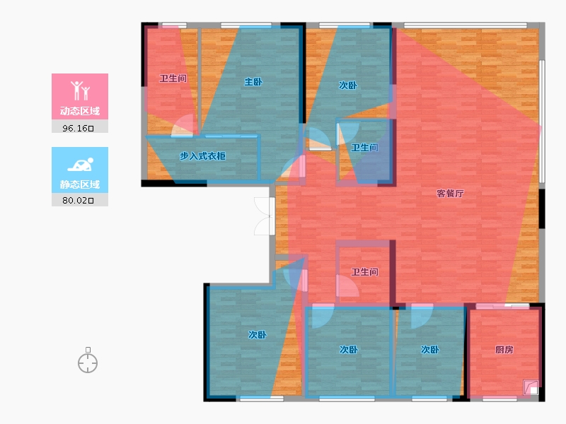 湖南省-长沙市-润和大泽湖-191.46-户型库-动静分区