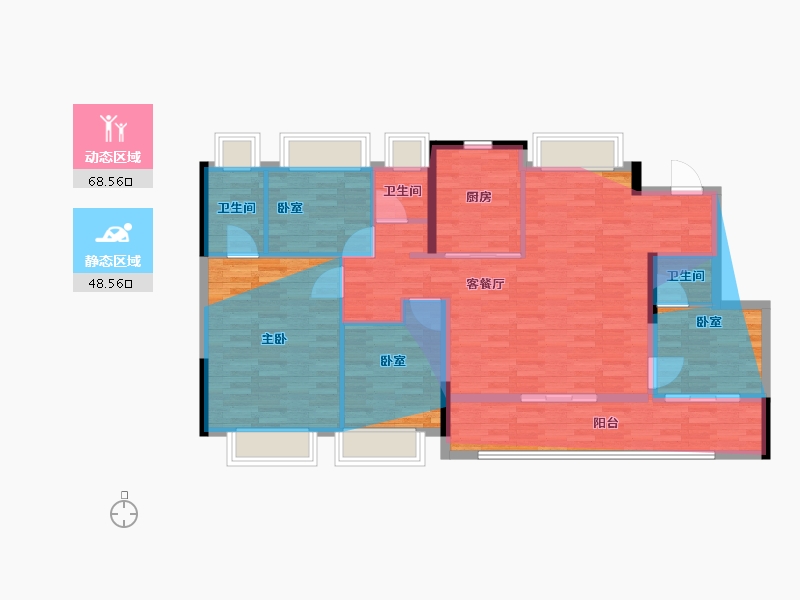 江苏省-徐州市-保利学府-108.93-户型库-动静分区