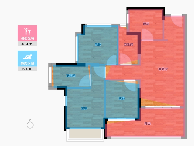 广东省-深圳市-信义金御山-76.28-户型库-动静分区