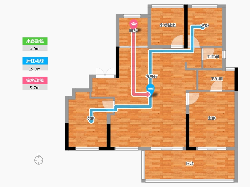 陕西省-西安市-能建长誉府-113.18-户型库-动静线