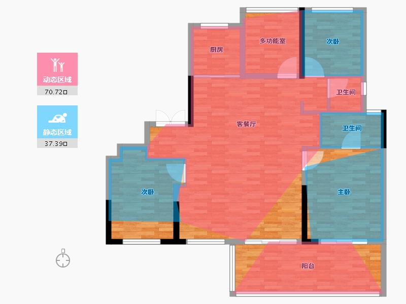 陕西省-西安市-能建长誉府-113.18-户型库-动静分区