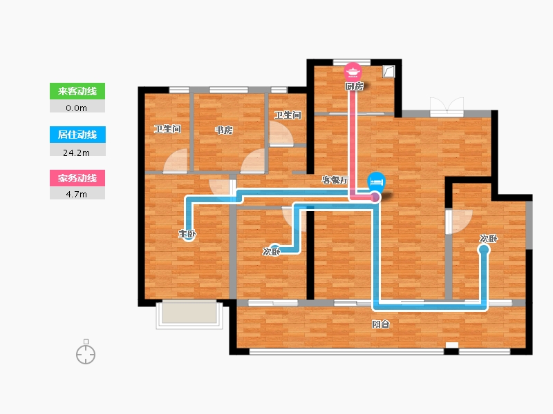 陕西省-西安市-中国铁建·西派天麓-113.97-户型库-动静线