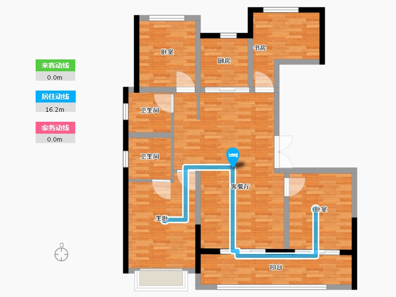 陕西省-渭南市-秦正·锦绣东方-101.73-户型库-动静线