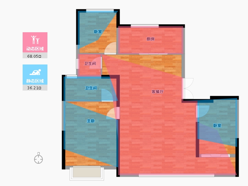 山东省-济南市-尊御府-108.25-户型库-动静分区