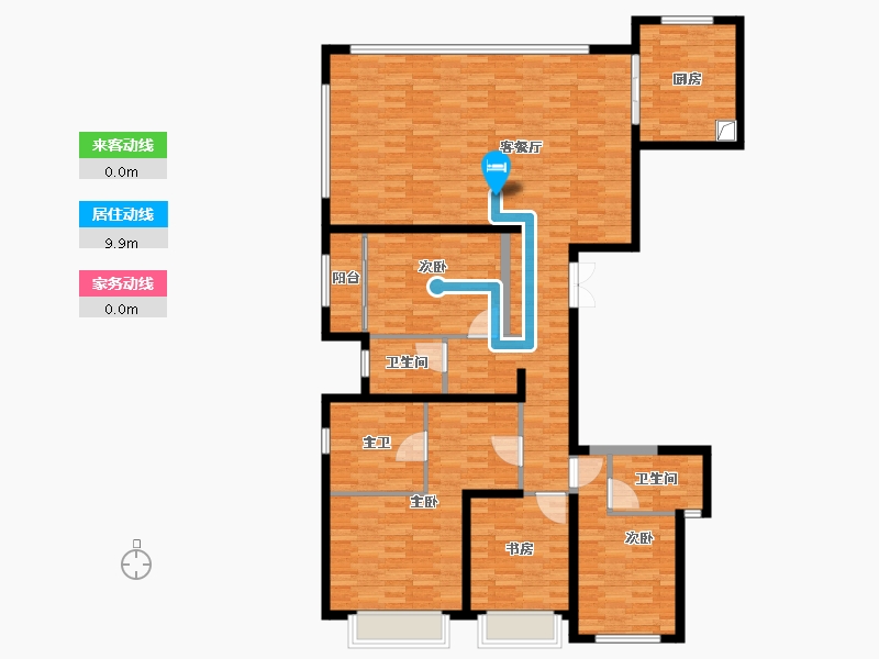 福建省-厦门市-海沧中心TOD璞瑞璞盛-146.20-户型库-动静线