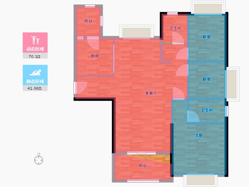 江西省-吉安市-恒大御湖郡-102.40-户型库-动静分区