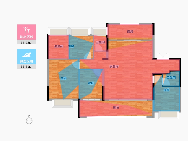 江西省-南昌市-南昌润府-136.32-户型库-动静分区