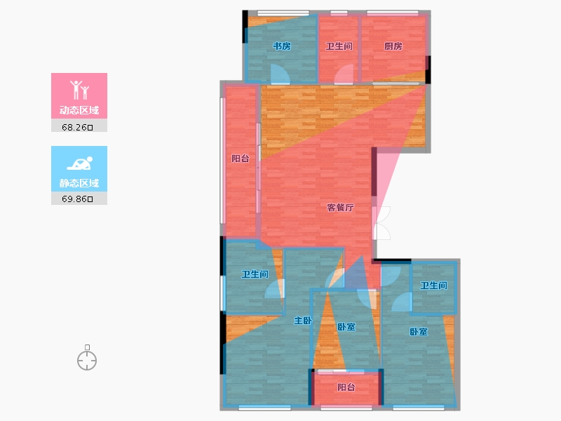 浙江省-杭州市-潮语映月轩-147.86-户型库-动静分区