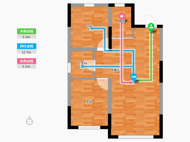 吉林省-吉林市-磐石市汇城国樾府小区一期-64.62-户型库-动静线