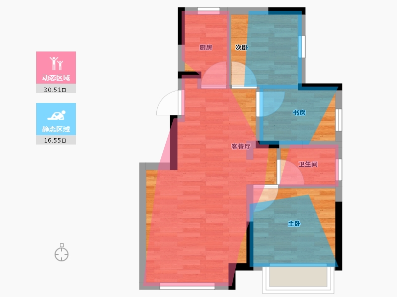 天津-天津市-天安象屿智慧城-70.62-户型库-动静分区