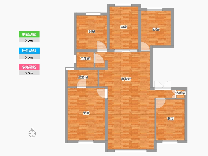 黑龙江省-佳木斯市-嘉瑞华府-108.53-户型库-动静线