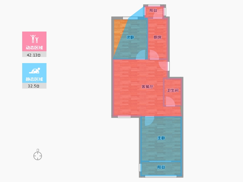 北京-北京市-新悦家园-北区-69.80-户型库-动静分区