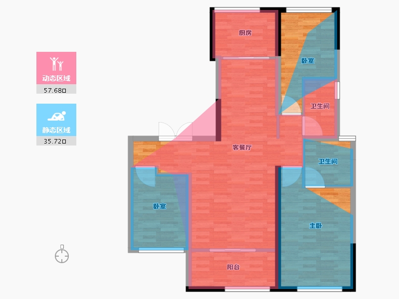 甘肃省-临夏回族自治州-华曜翰林学府-100.36-户型库-动静分区