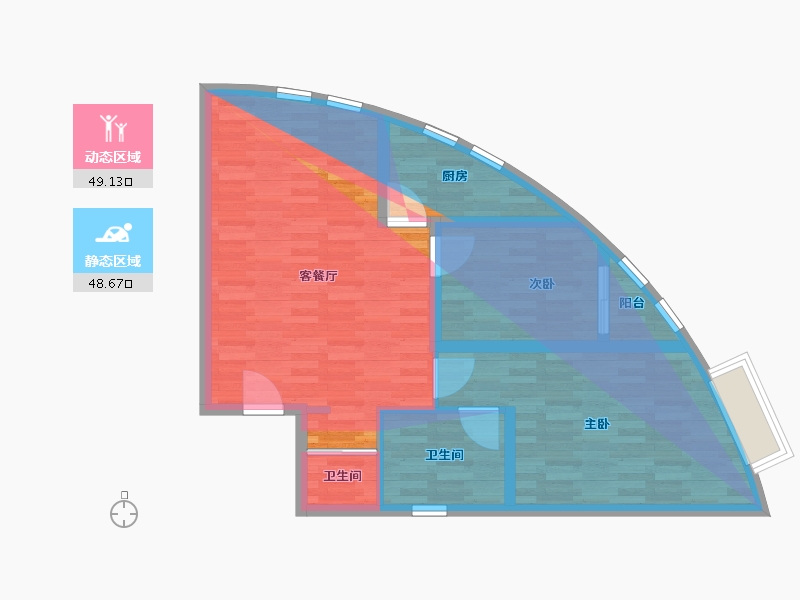 云南省-昆明市-永和府-86.40-户型库-动静分区