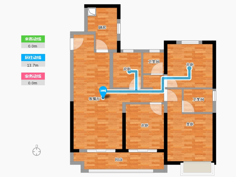 江苏省-盐城市-城北荣沁苑-99.02-户型库-动静线