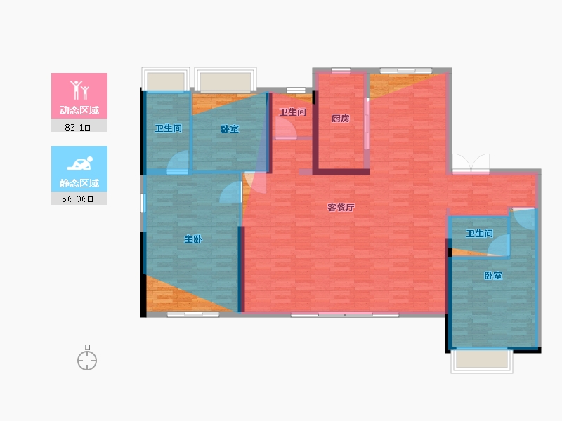 江苏省-盐城市-悦达悦珑湾·铂府-136.75-户型库-动静分区