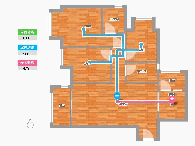 重庆-重庆市-中交中央公园美宸-82.12-户型库-动静线