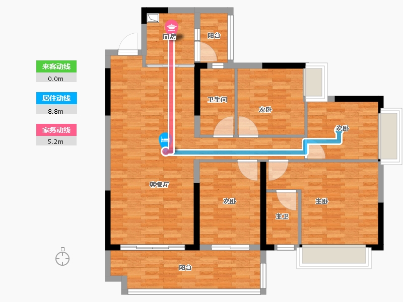 广西壮族自治区-梧州市-汇洋幸福里-121.00-户型库-动静线