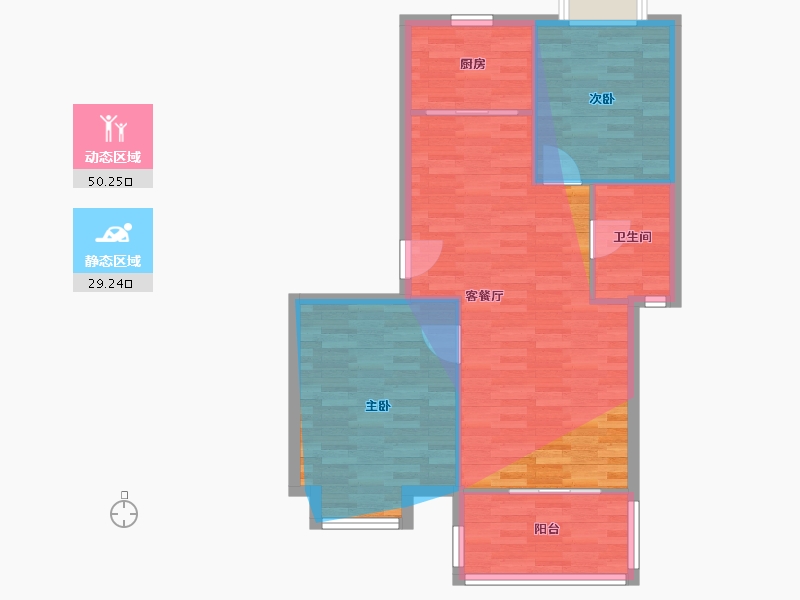 安徽省-合肥市-南湖春城-74.89-户型库-动静分区