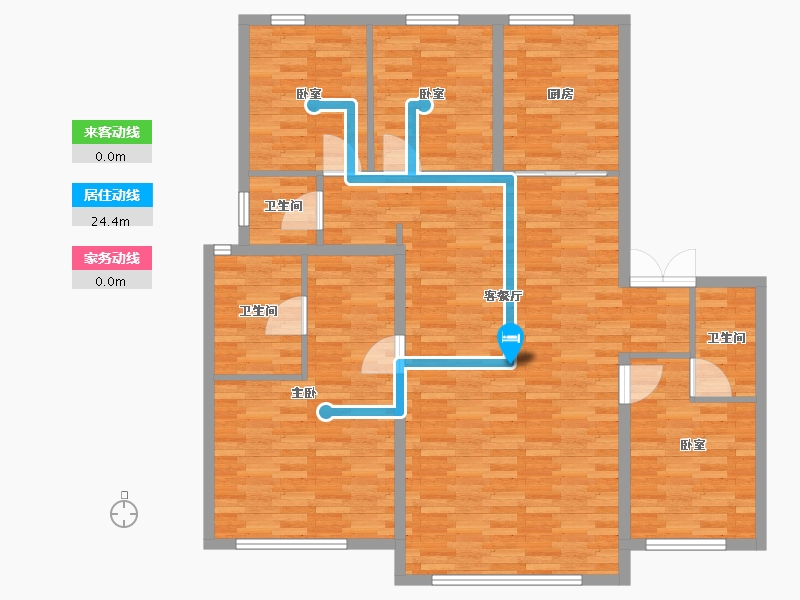 黑龙江省-佳木斯市-嘉瑞华府-124.42-户型库-动静线