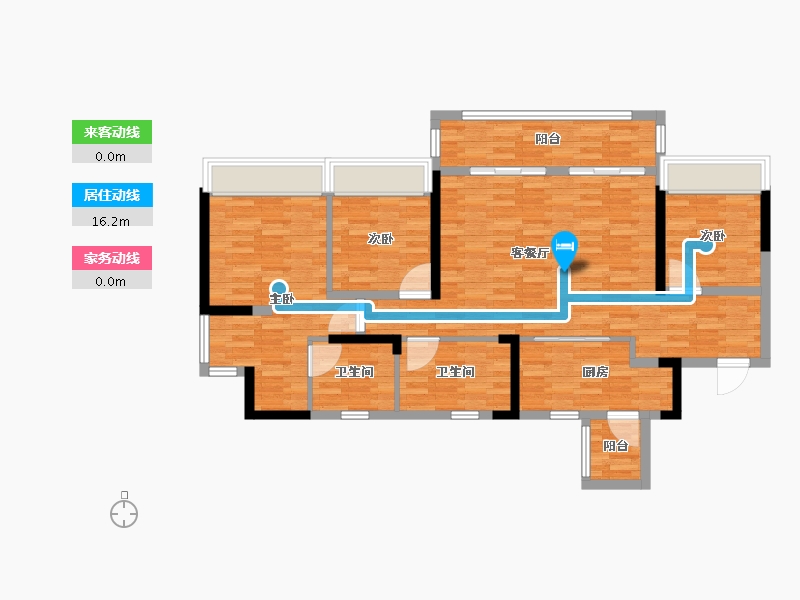 四川省-成都市-神仙树9号院-98.54-户型库-动静线