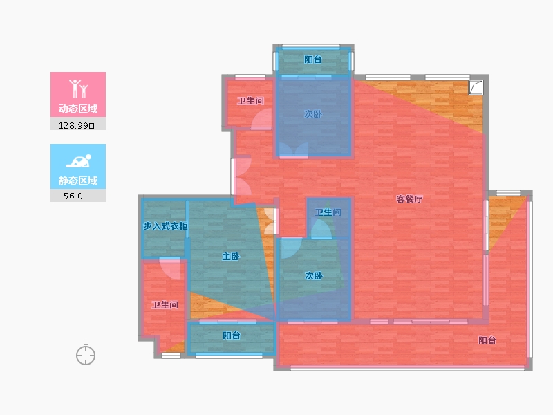 陕西省-渭南市-奉先·南塬春晴-164.00-户型库-动静分区