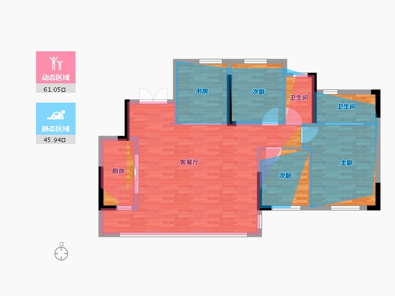 四川省-成都市-香投大悦城公园里-106.24-户型库-动静分区