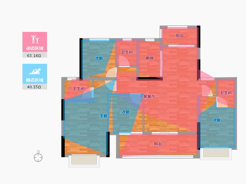 云南省-昭通市-万景·進園-106.53-户型库-动静分区