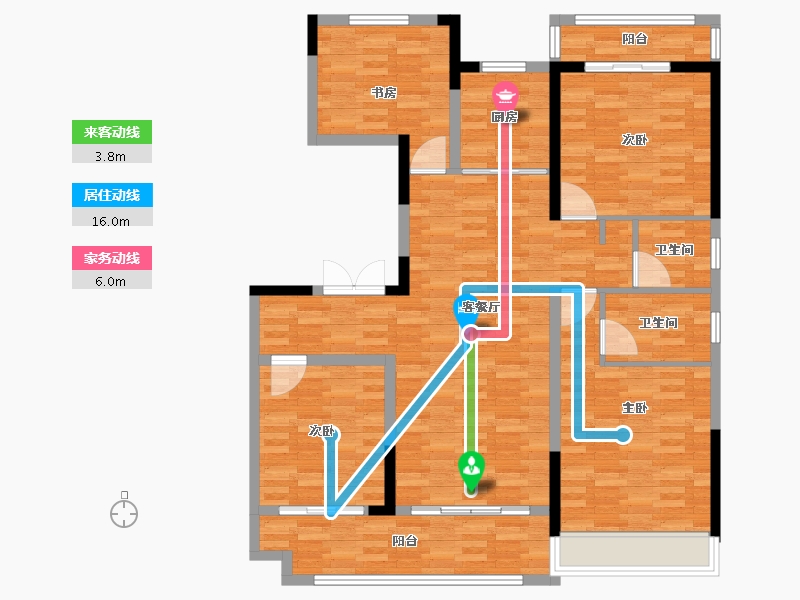 山东省-菏泽市-臻成名府二期-118.40-户型库-动静线