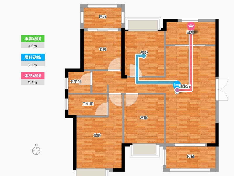 福建省-宁德市-武夷天悦云璟-111.20-户型库-动静线