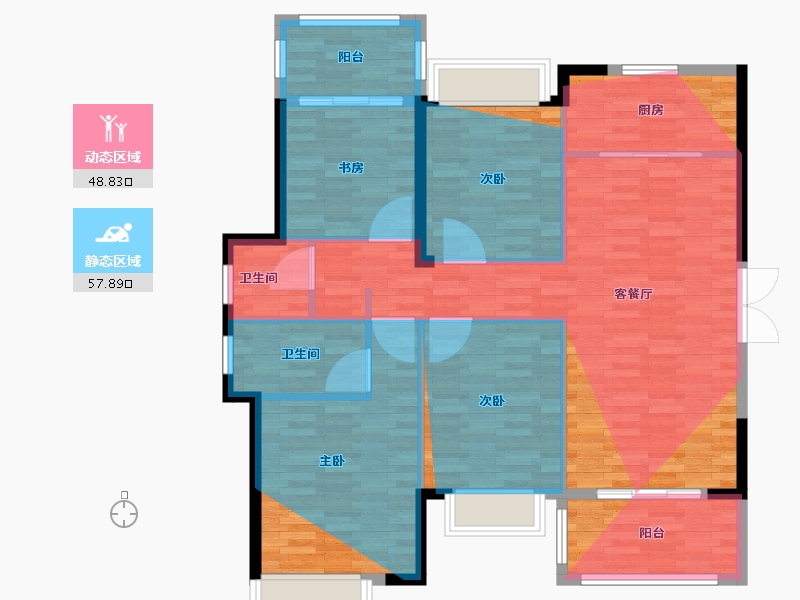 福建省-宁德市-武夷天悦云璟-111.20-户型库-动静分区