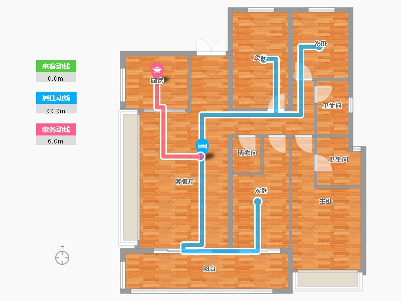 山东省-德州市-嘉泰·东方翰林府-138.40-户型库-动静线