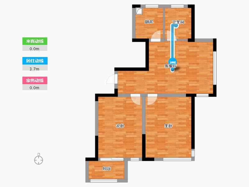 江苏省-南京市-汇景苑-73.41-户型库-动静线