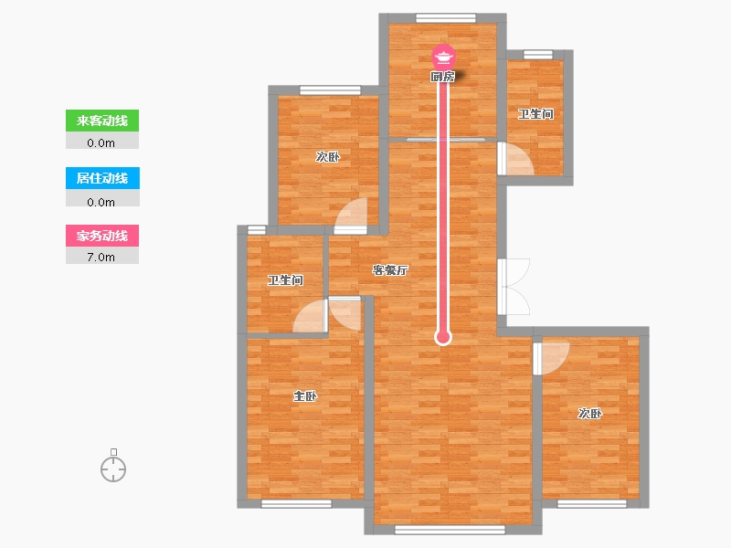 黑龙江省-佳木斯市-嘉瑞华府-99.41-户型库-动静线