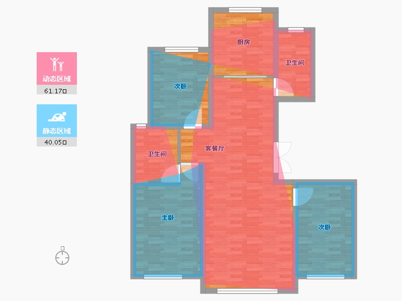 黑龙江省-佳木斯市-嘉瑞华府-99.41-户型库-动静分区