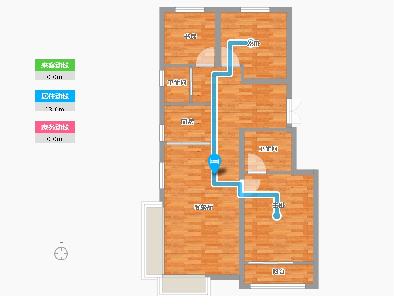 河北省-秦皇岛市-水映华廷-77.23-户型库-动静线