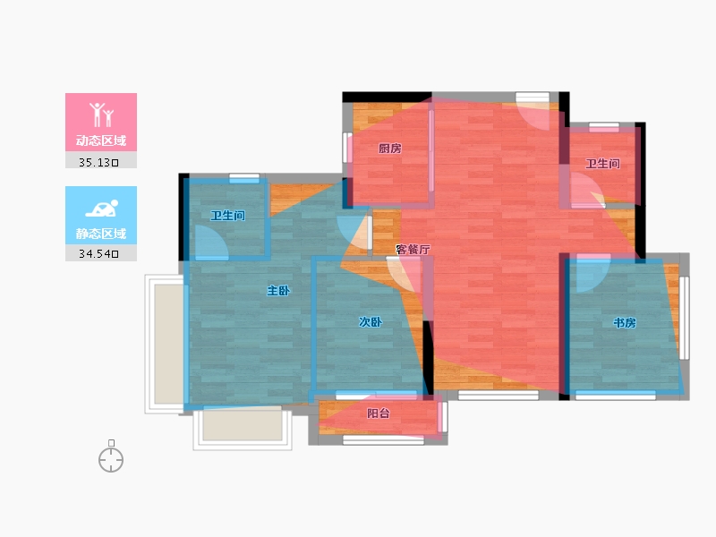 福建省-厦门市-联发嘉悦里-71.20-户型库-动静分区