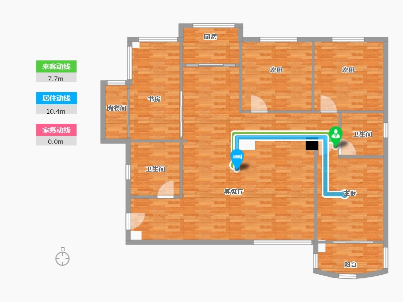 湖北省-武汉市-尚隆地球村-147.64-户型库-动静线