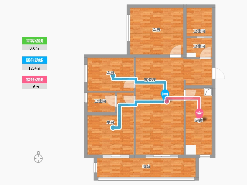 陕西省-西安市-银凯家园-122.72-户型库-动静线