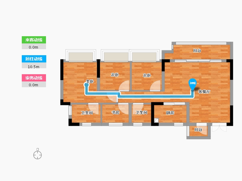 重庆-重庆市-中建滨江星城-82.00-户型库-动静线