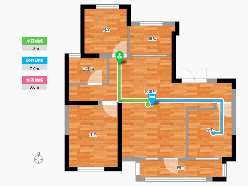 宁夏回族自治区-银川市-新思路·砚玺台-73.01-户型库-动静线