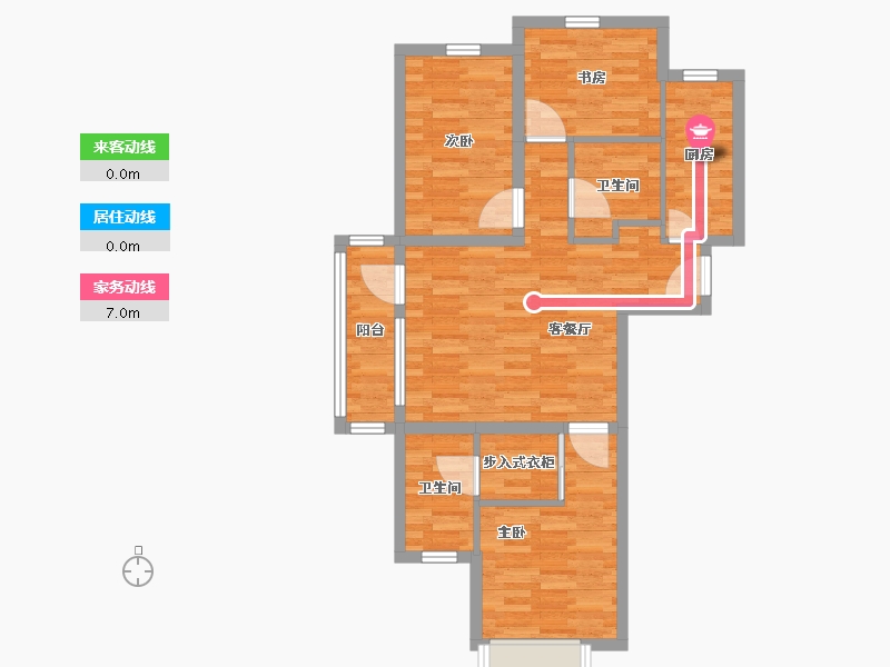 河北省-廊坊市-融创融公馆-75.65-户型库-动静线