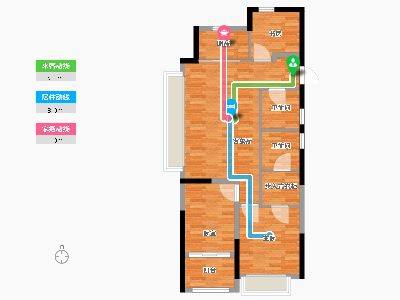 浙江省-杭州市-阅仕府(人才共有产权)-72.77-户型库-动静线