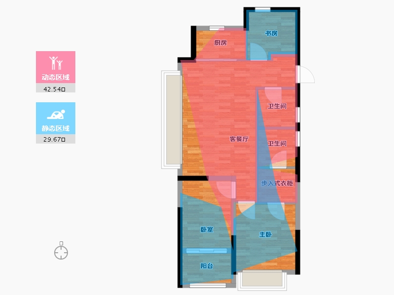 浙江省-杭州市-阅仕府(人才共有产权)-72.77-户型库-动静分区