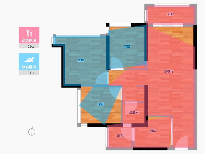 四川省-眉山市-国投·未来序-67.80-户型库-动静分区