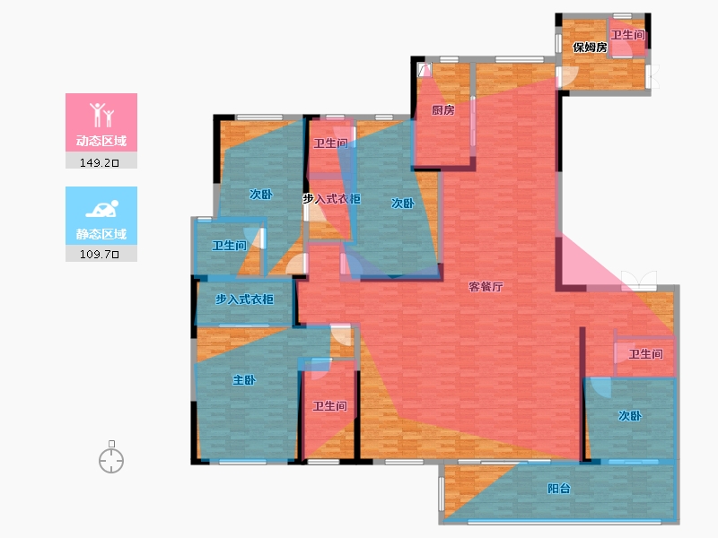 湖南省-长沙市-天城上和珺-287.33-户型库-动静分区