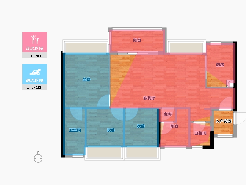 广东省-佛山市-远大建管·帝景湾-82.99-户型库-动静分区