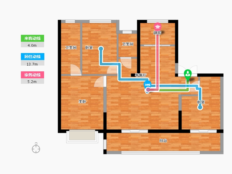 江苏省-苏州市-中国铁建花语天著-104.31-户型库-动静线