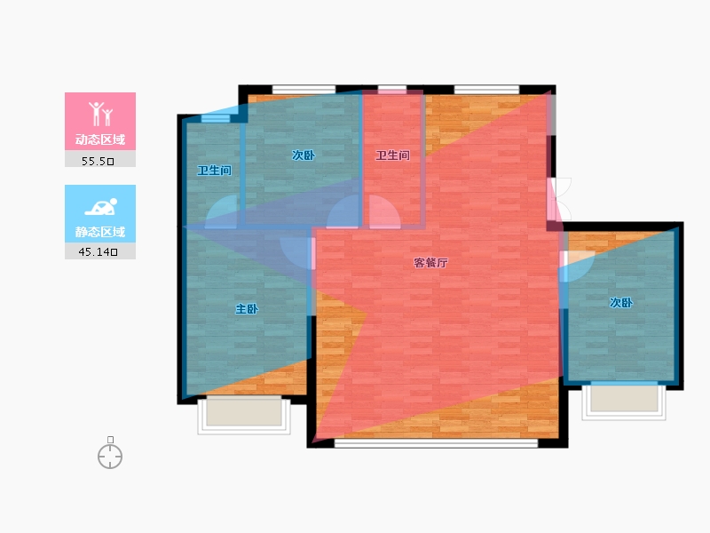 河北省-张家口市-海诚·清水河畔二期-102.28-户型库-动静分区